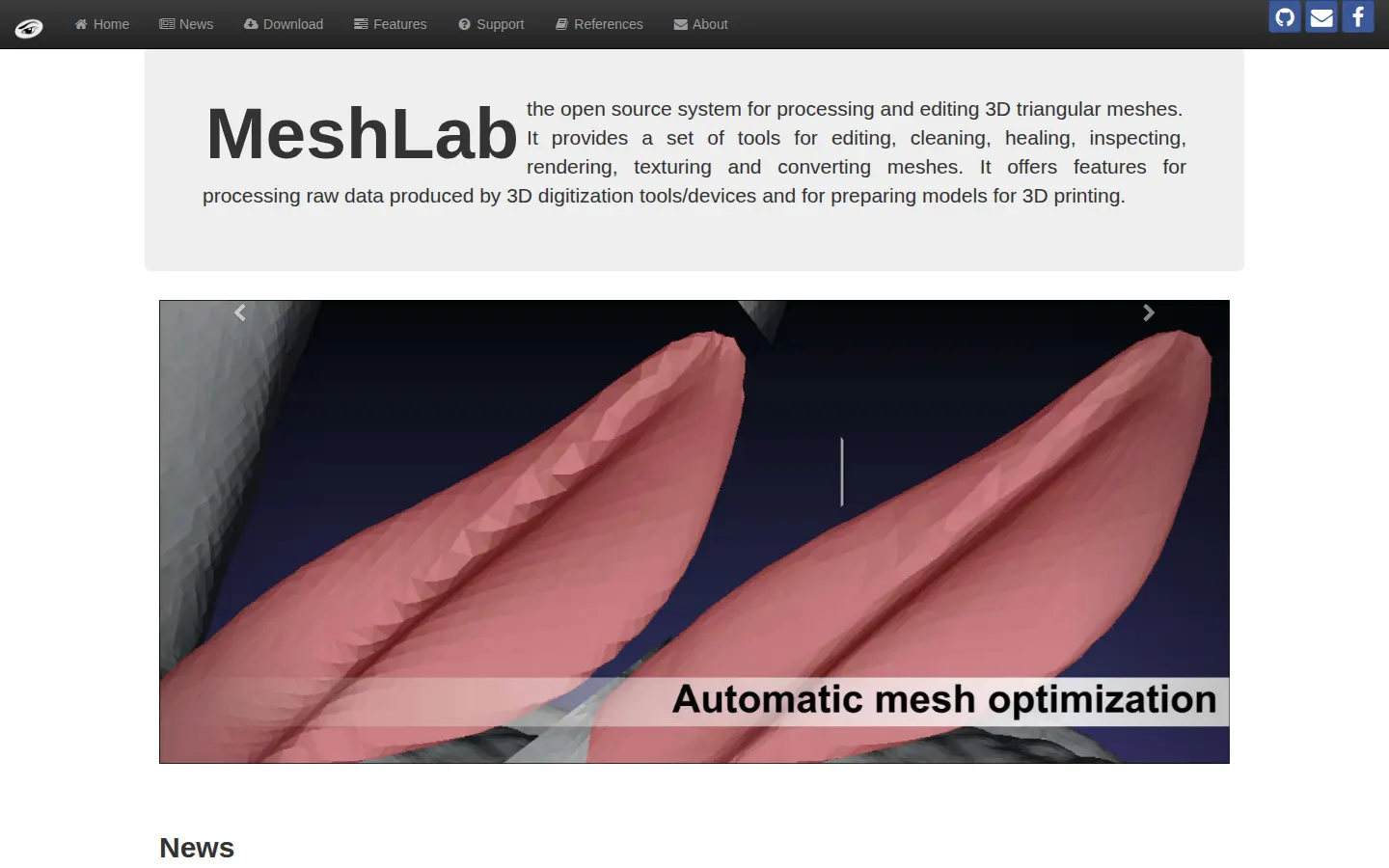 MeshLab官方页面或官网提供的产品图