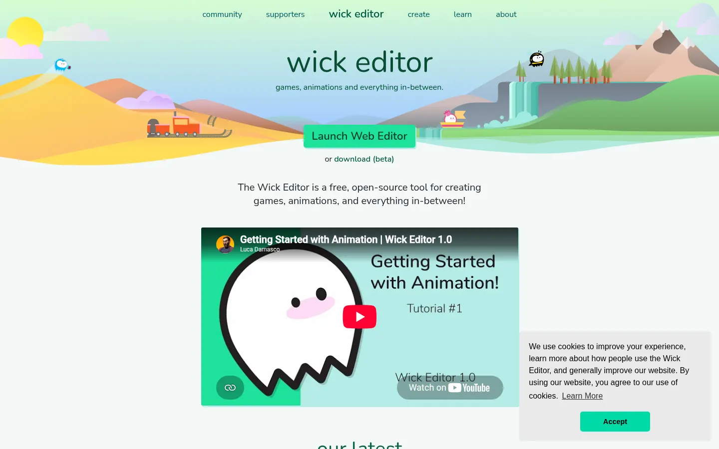 Wick Editor官方页面或官网提供的产品图