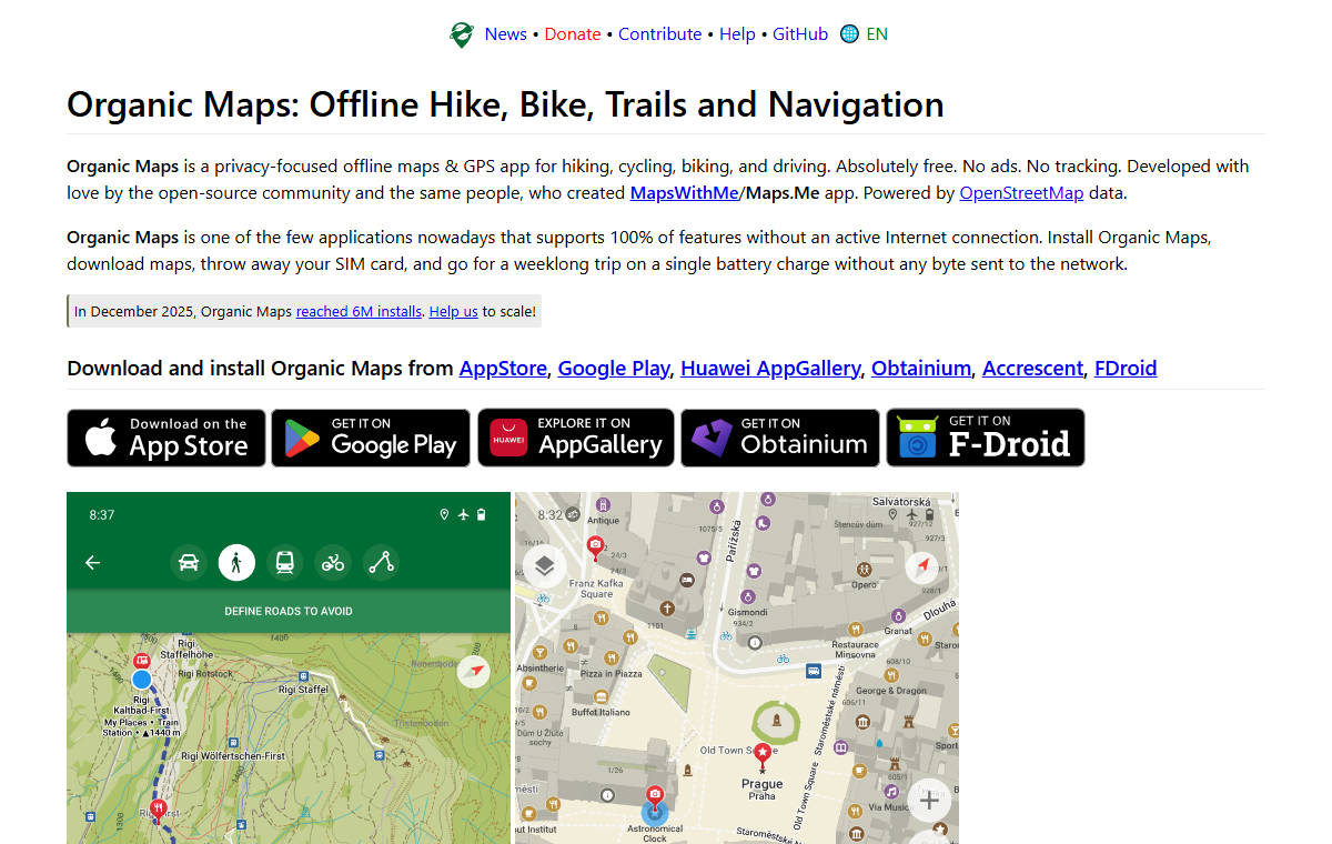 Organic Maps 截图